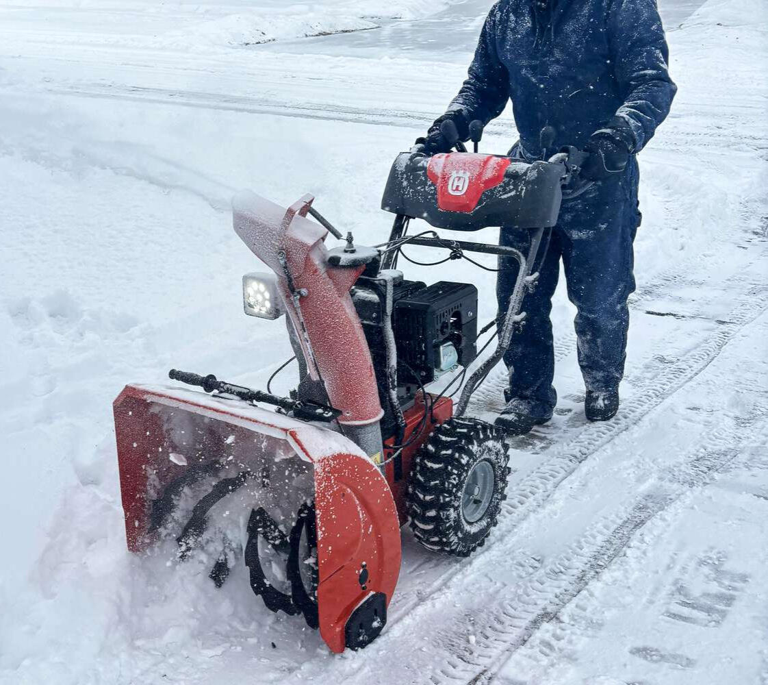 snow blowing snow blowing