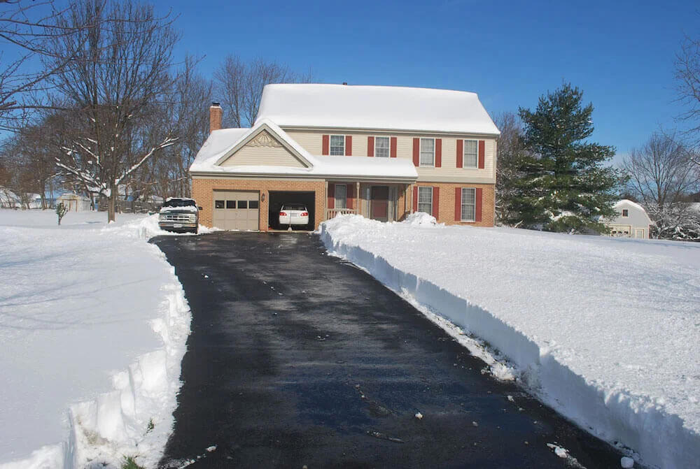 snow cleared from driveway snow cleared from driveway